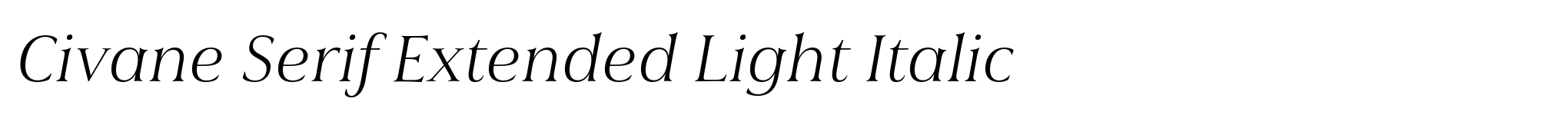 Civane Serif Extended Light Italic image